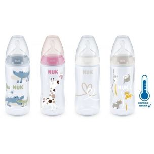 NUK FC+ fľaša s kontrolou teploty 300 ml, 0-6m