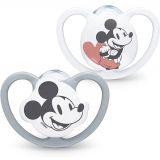 NUK Silikónový cumlík Space Disney Mickey & Minnie  0-6m, 2ks